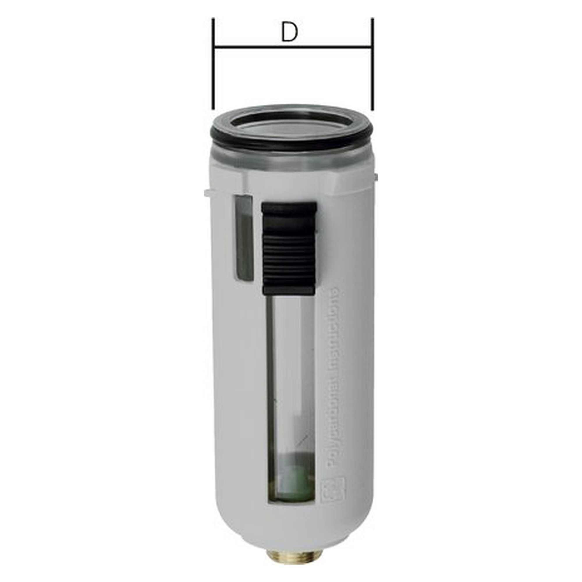 Bowl, plastic bowl with protective cage, series 4, for compressed air systems