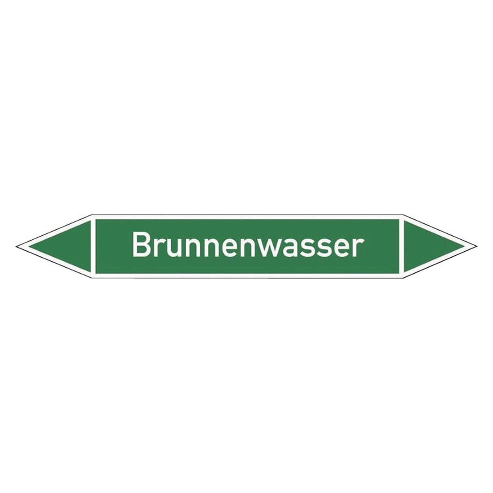 Rohrleitungskennzeichnung, Doppelpfeil, selbstklebend, 37 x 270 mm, Brunnenwasser