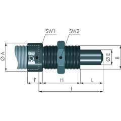 ACE BV 6450. Side load adapter, M 64x2, for MA 6450..., MC 6450...