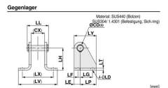 SMC CG-E020SUS. Trunnion Bracket