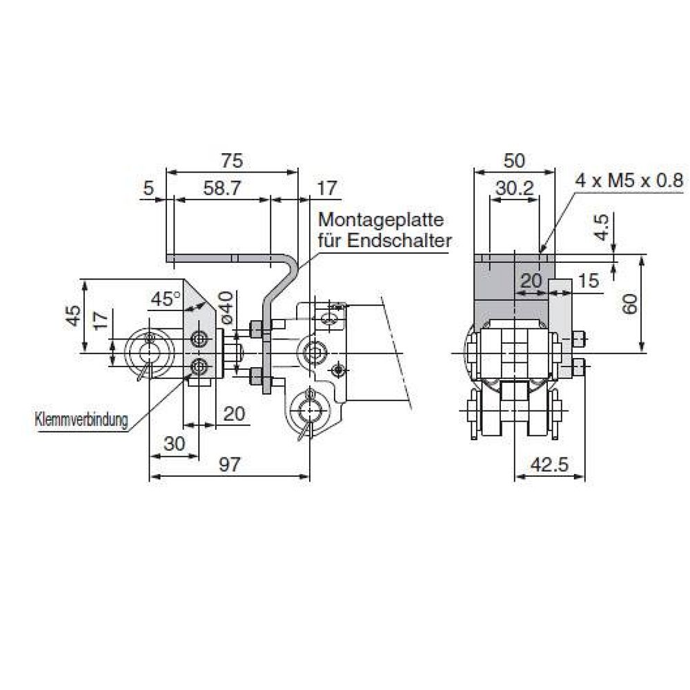 SMC CKA-YA04. CLK2, Accessory, Double Knuckle Joint