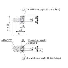 SMC CK-B04. CLK2, Accessory, Limit Switch Mounting Base