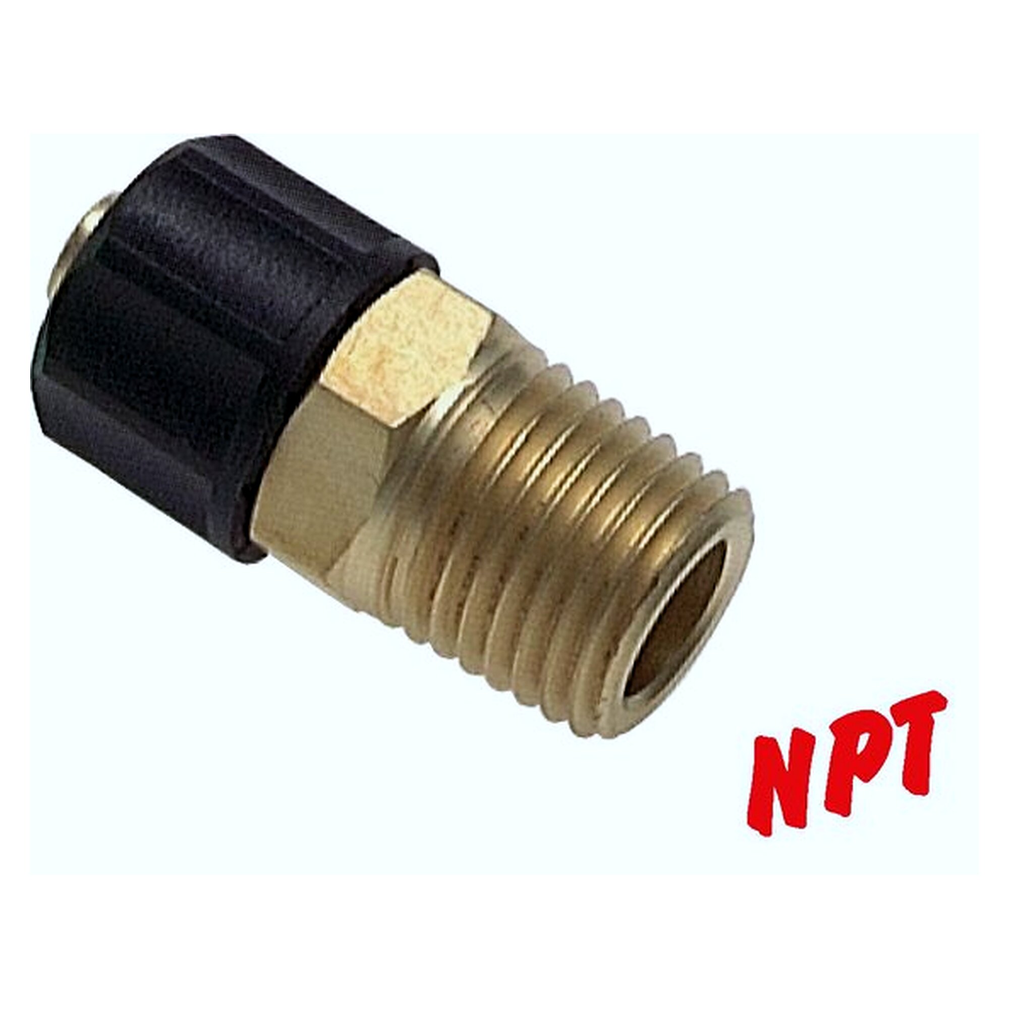 Tube fitting, straight design, male thread NPT 1/8", tube 6x4 mm, brass