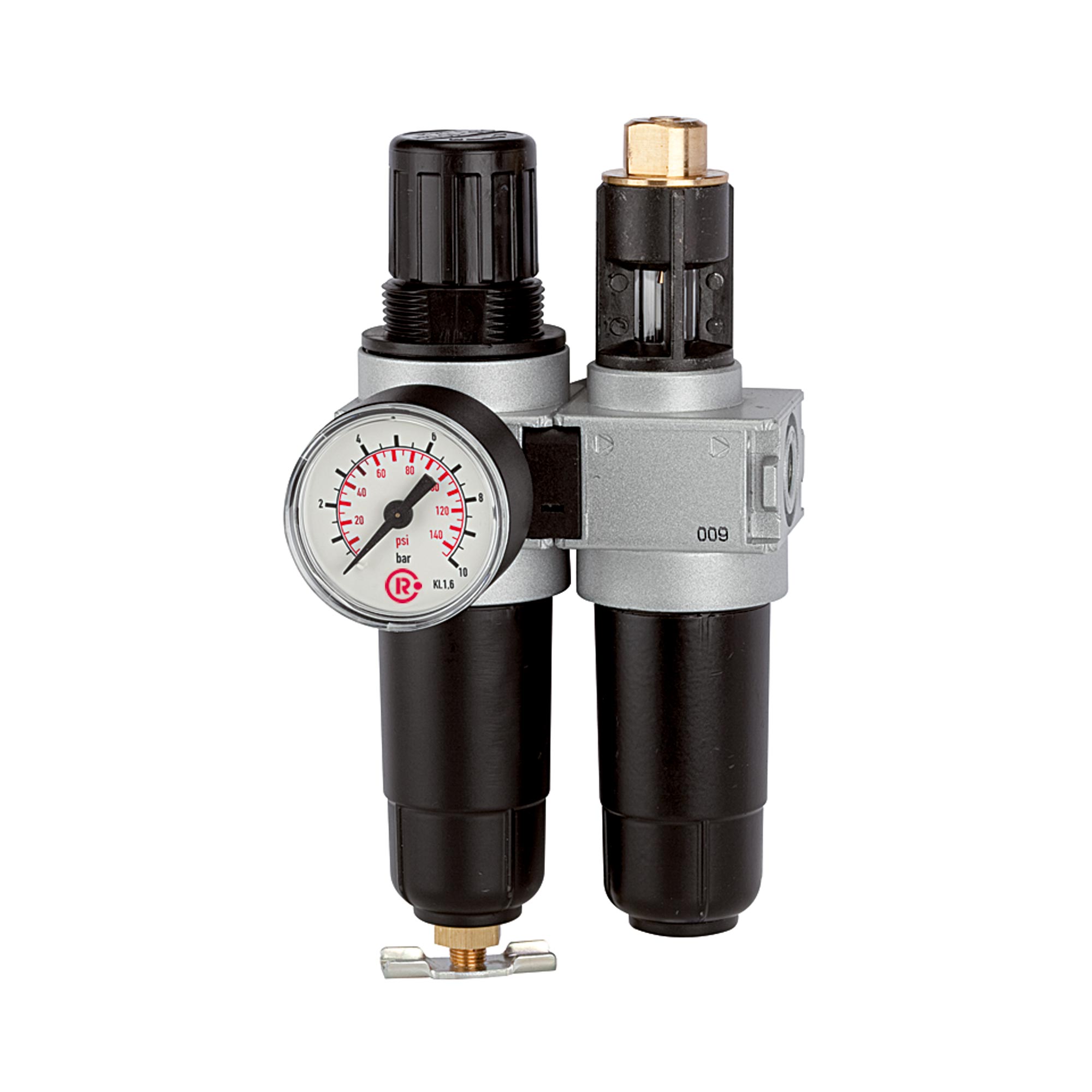 Wartungseinheit 2-tlg. »multifix-mini«, mit Metallbehälter - Riegler K2194