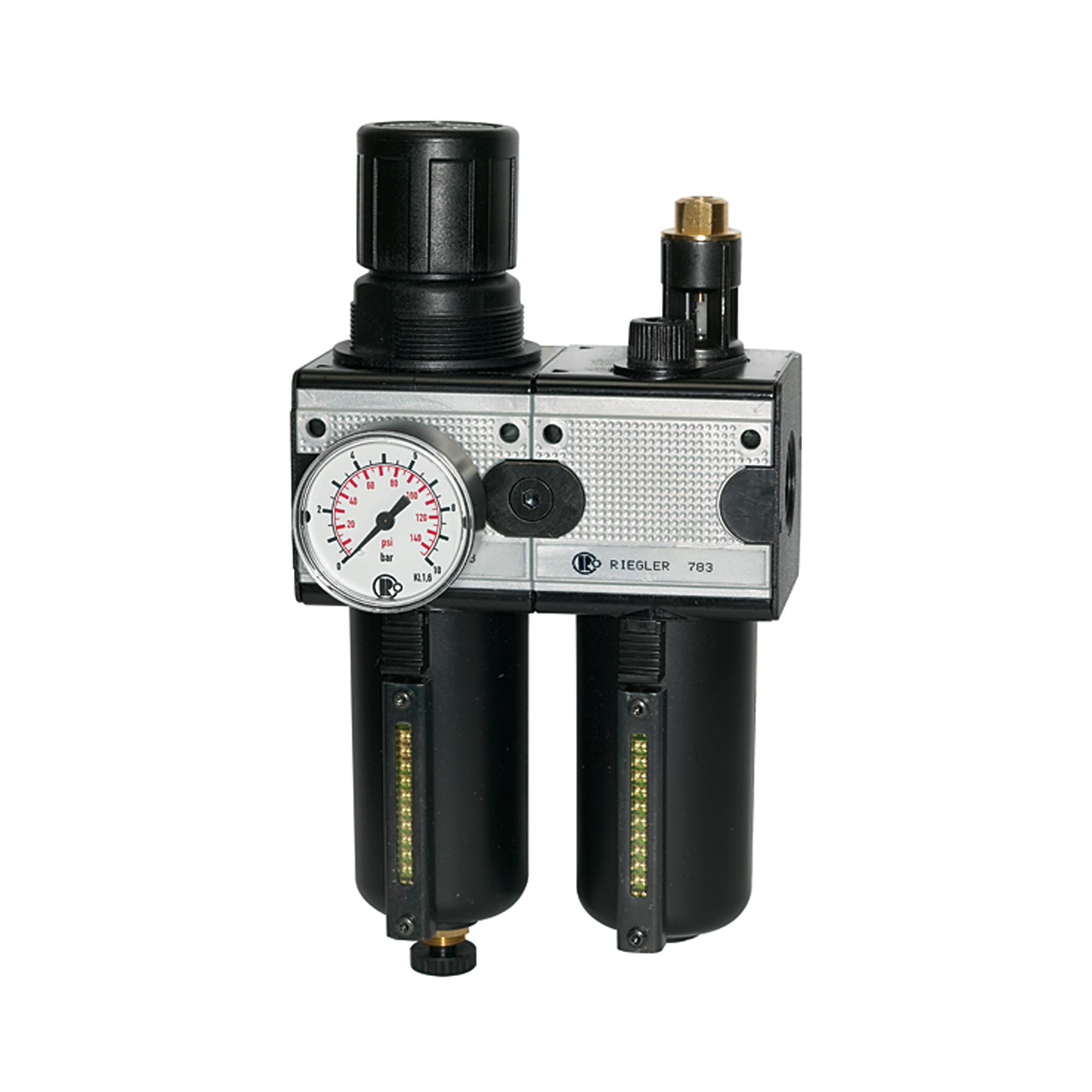 Wartungseinheit 2-tlg. »multifix« mit Metallbehälter - Riegler K2135