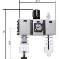 CL 0143 F M Futura Wartungseinheit, 3-tlg., G 1/4", 0,5-8 bar, Baur.0