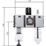 CL 0143-4 F Futura Wartungseinheit, 3-tlg., G 1/4", 0,2-4 bar, Baur.0