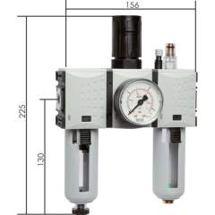 CL 143 F AM Futura Wartungseinheit, 3-tlg., G 1/4", 0,5-8 bar, Baur.1