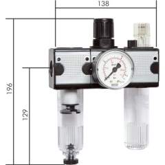 CL 143-16 M Multifix Wartungseinheit (1), 3-tlg., G 1/4", 0,5-16 bar