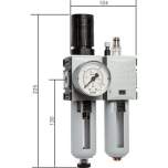 CL 38-4 F M AM Futura Wartungseinheit, 2-tlg., G 3/8", 0,2-4 bar, Baur.1