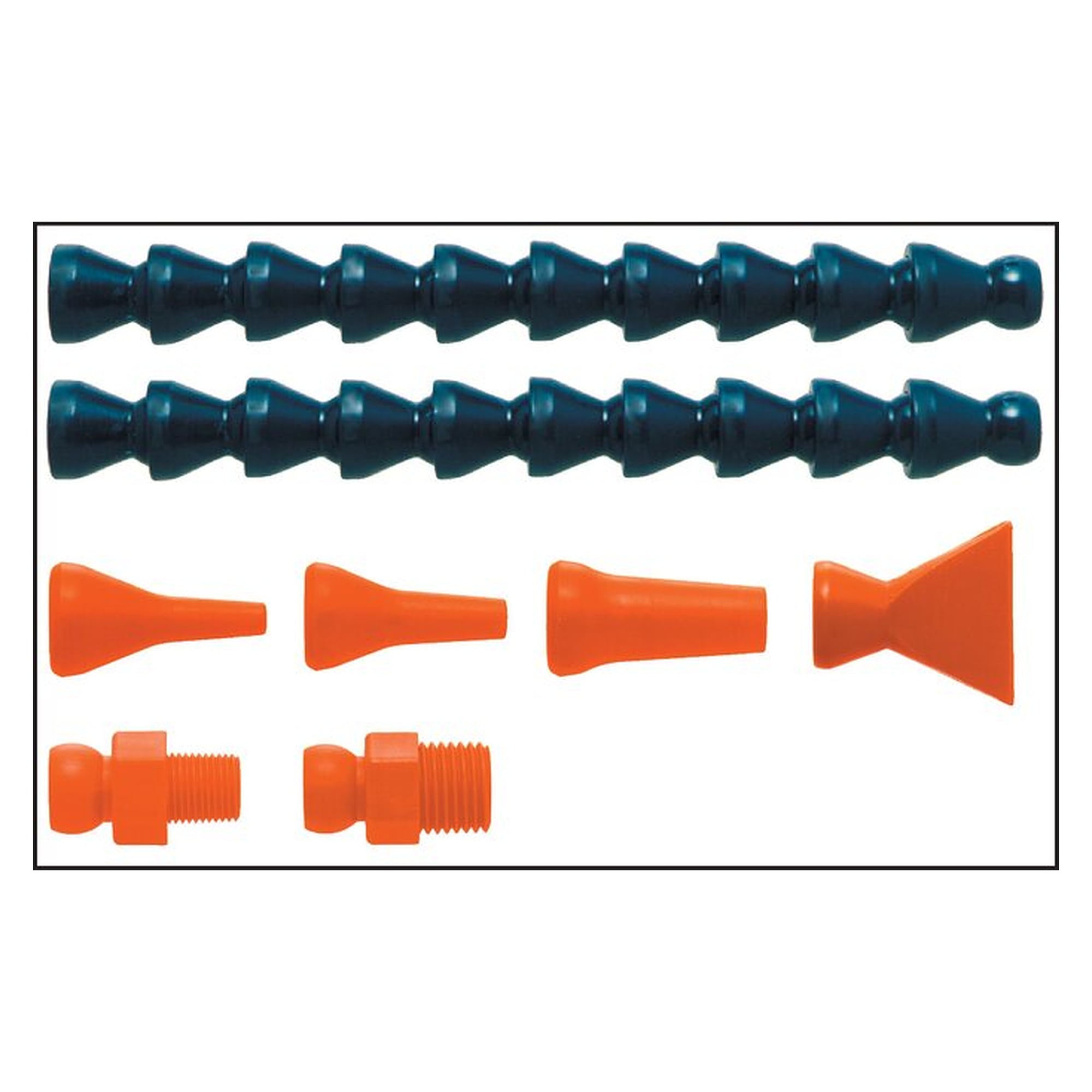 Articulated hose 1/4", set: 2 articulated hose sections: 2 x 140 mm=280 mm (2 x 10 modules), 2 Gewin