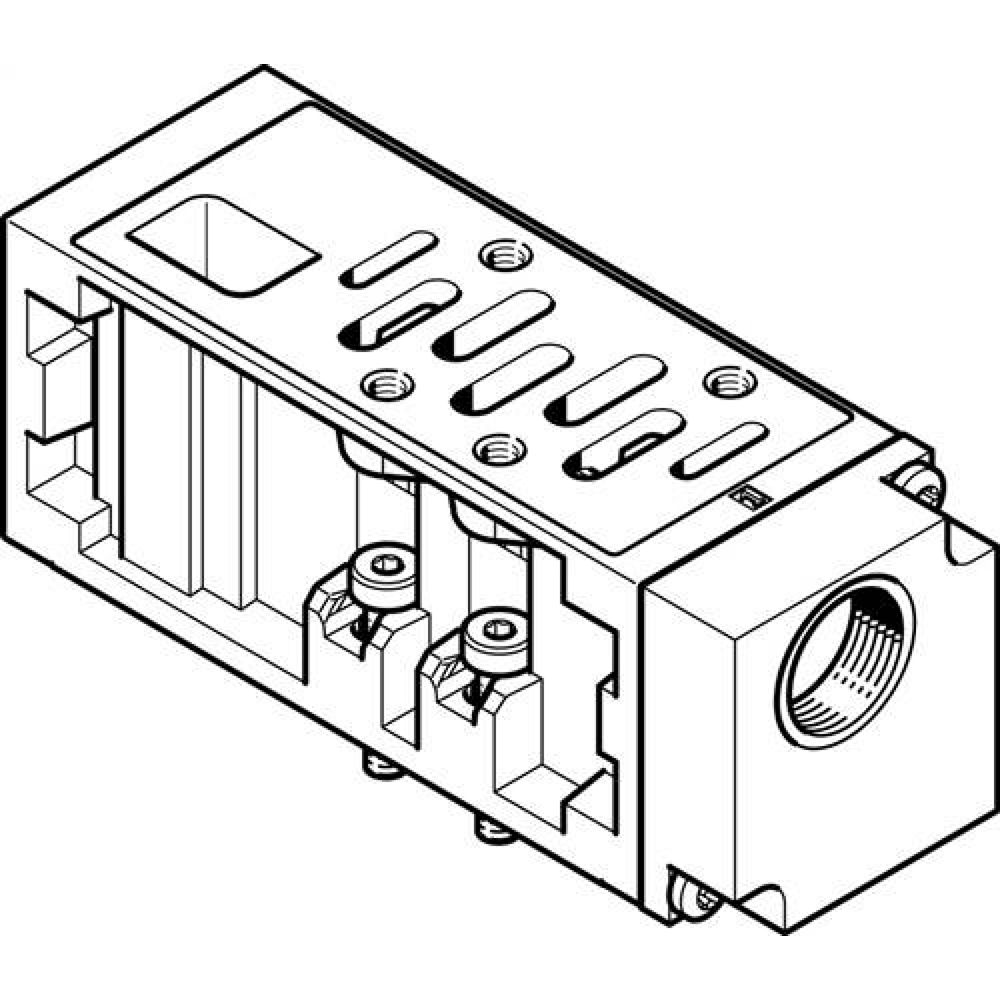 Festo 555785. Vertikal-Versorgungsplatte VABF-S1-2-P1A3-G12