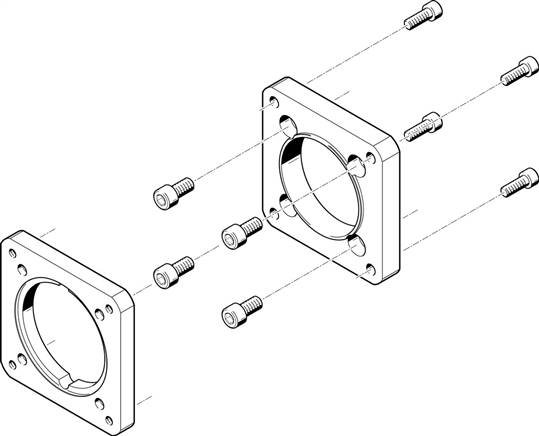 Festo 558024. Motorflansch EAMF-A-95A-120G
