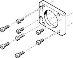 Festo 558177. Motor flange EAMF-A-48B-55A