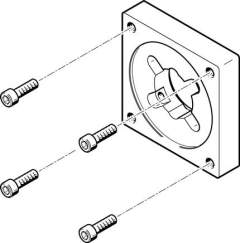 Festo 560693. Motor flange EAMF-A-38A-87A