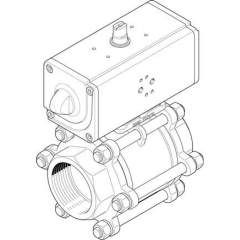 Festo 1758078. ball valve actuator unit VZBA-3"-GG-63-T-22-F0710-V4V4T-PS180-R-90-4-C