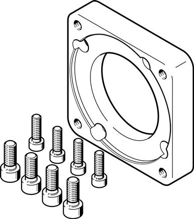 Festo 1593628. Motorflansch EAMF-A-77A-100A