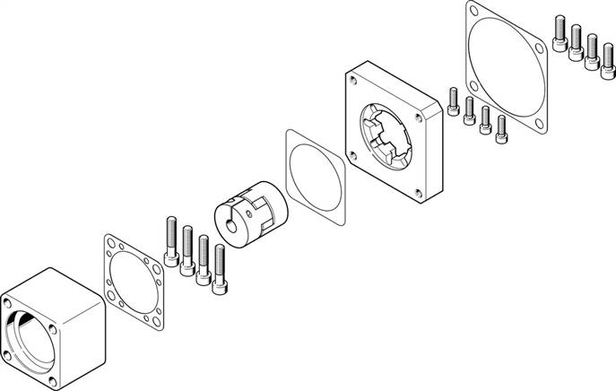 Festo 2256700. Axialbausatz EAMM-A-D60-100A-S1