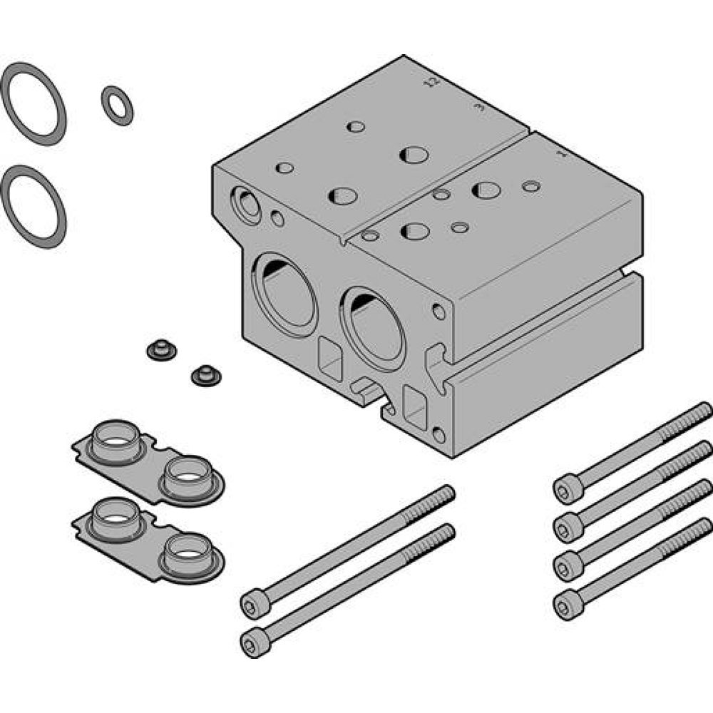 Festo 8026432. Manifold block VABM-B10-30EEE-G34-2-P3