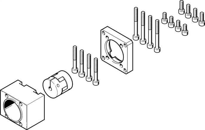 Festo 3637967. Axialbausatz EAMM-A-S38-55A-G2