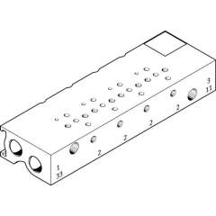 Festo 197248. Manifold MHA1-PR4-3-M3-PI-PCB