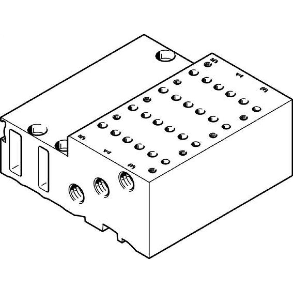 Festo 525123. Anschlussblock MHP2-PR4-5