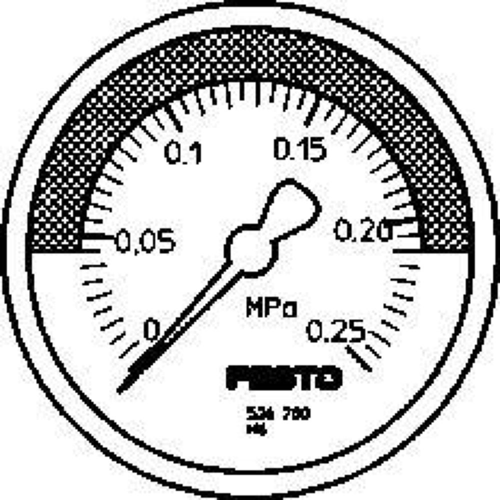 Festo 526780. Manómetro MA-50-0,25-R1/4-MPA-E-RG