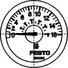 Festo 183898. Manometer MA-23-16-R1/8