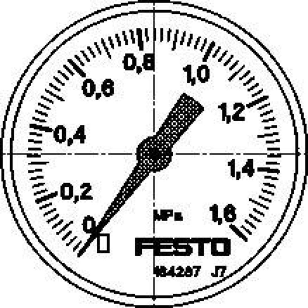 Festo 192733. Manómetro MA-40-1,6-G1/8-MPA