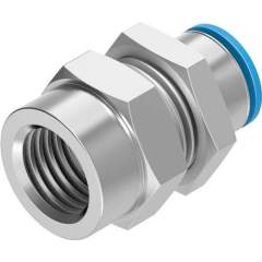 Festo 190656. Bulkhead push-in fitting QSSF-3/8-6-B