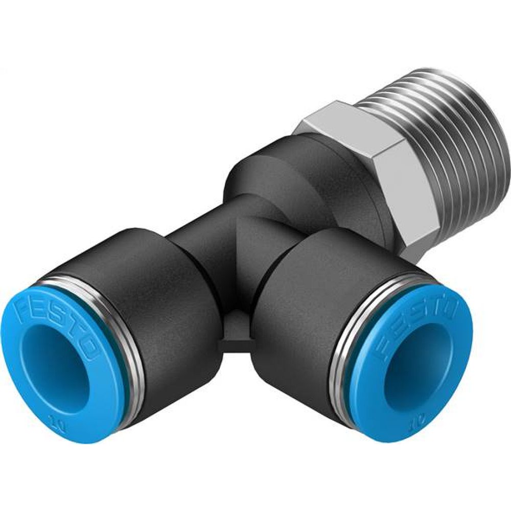 Festo 153124. Push-in T-fitting QSTL-3/8-10