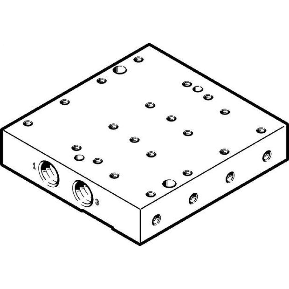 Festo 8076386. Anschlussleiste VABM-P7-18M-G18-M5-4