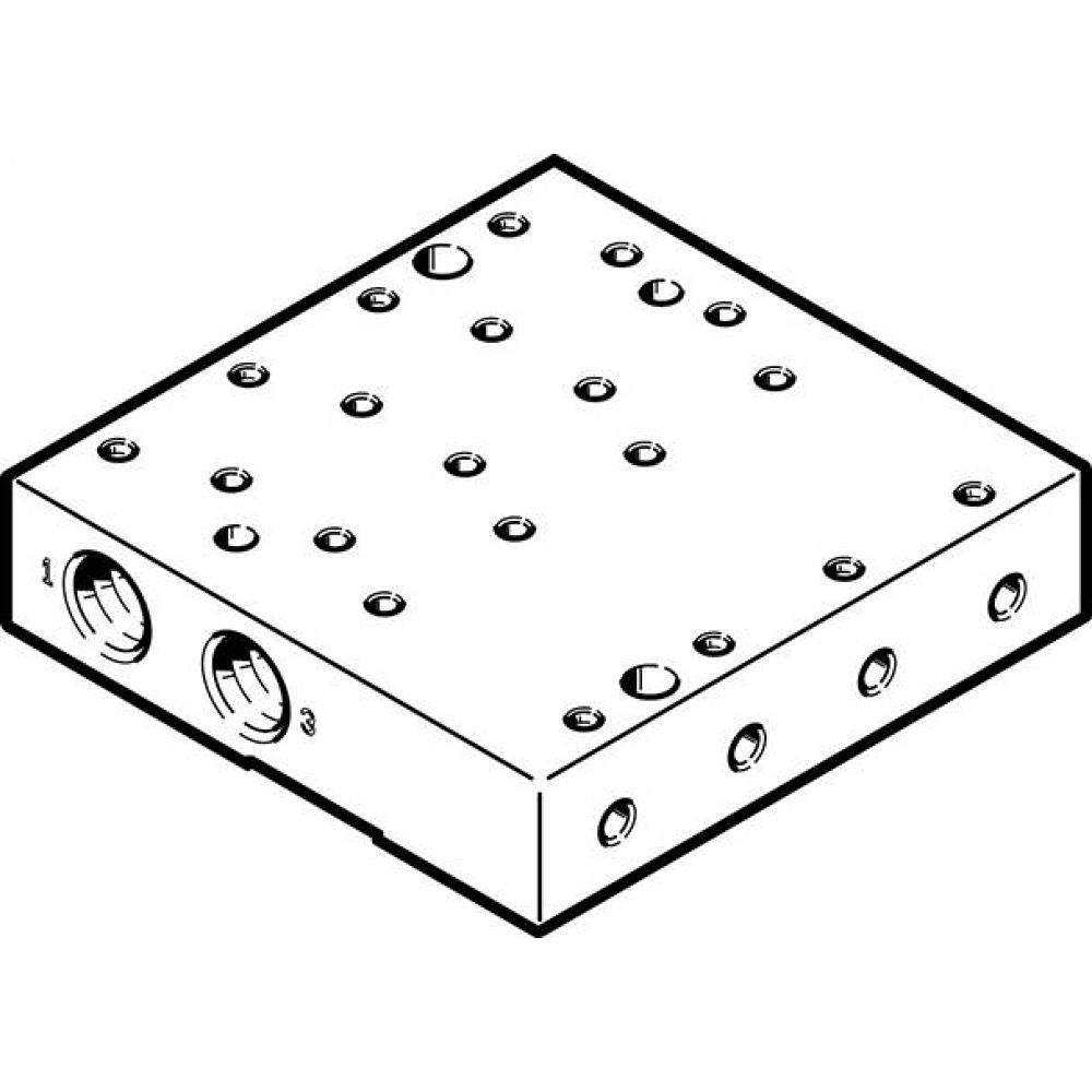 Festo 8083543. Anschlussleiste VABM-P6-15M-G18-M5-4
