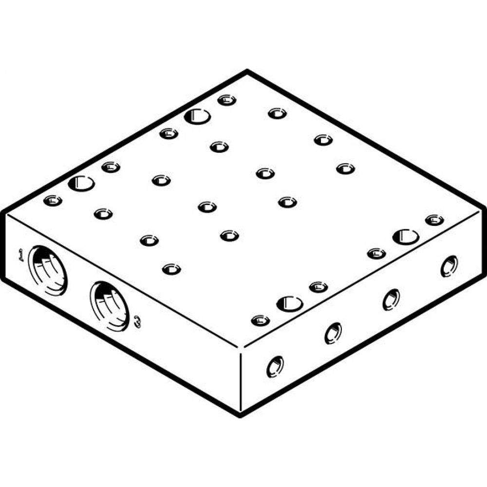 Festo 8083545. Anschlussleiste VABM-P6-15M-G18-M5-6
