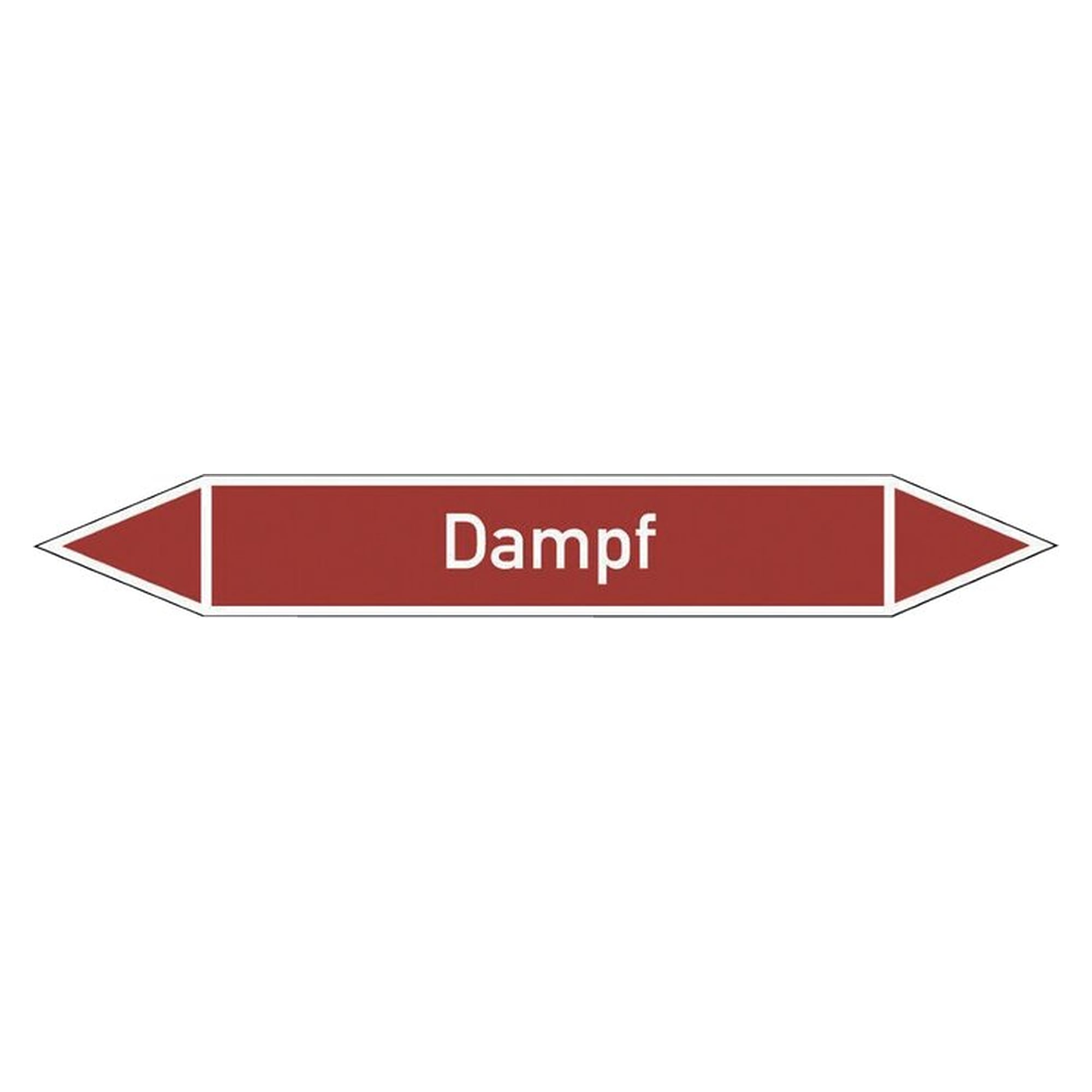 Pipe marking label, double arrow, self-adhesive, 26 x 187 mm, steam