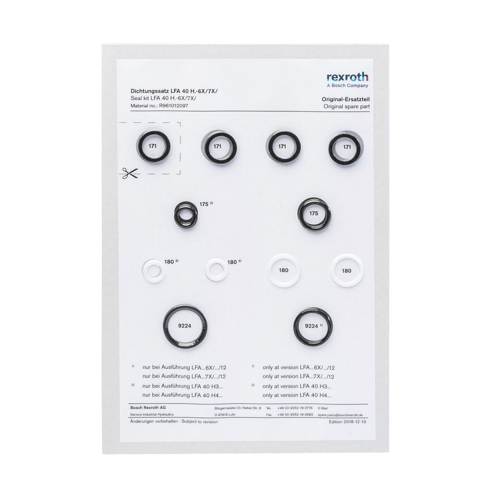 Bosch Rexroth R900311867. Seal Kit FE16C2X/