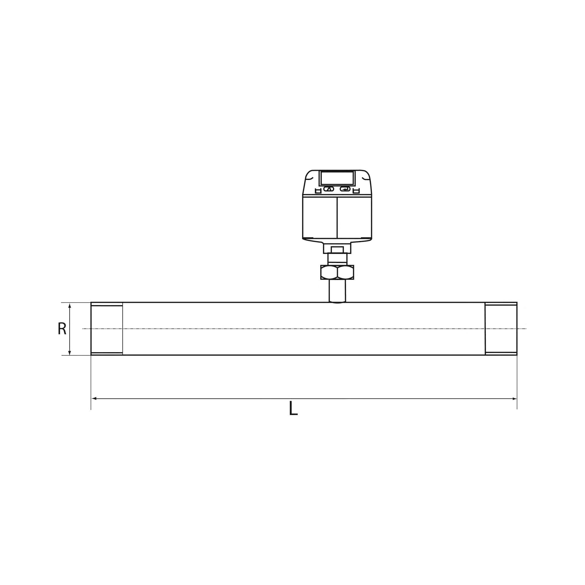 Flowmeter, DN 50, R 2, 2.0 - 1195 m³/h - Riegler 135876