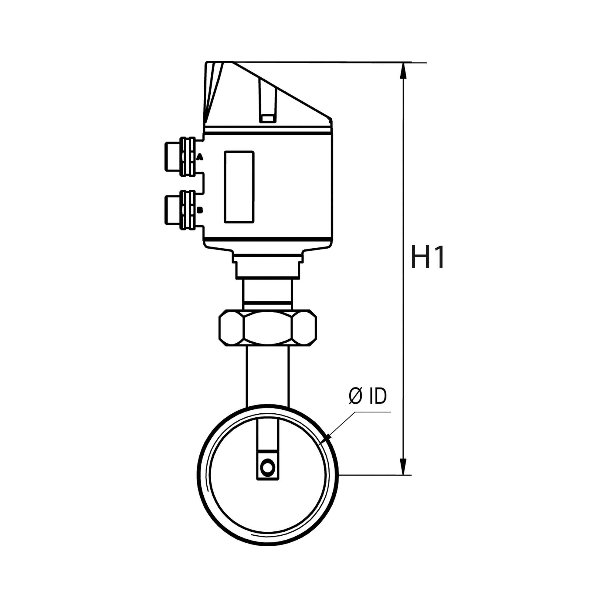 Flowmeter, DN 50, R 2, 2.0 - 1195 m³/h - Riegler 135876