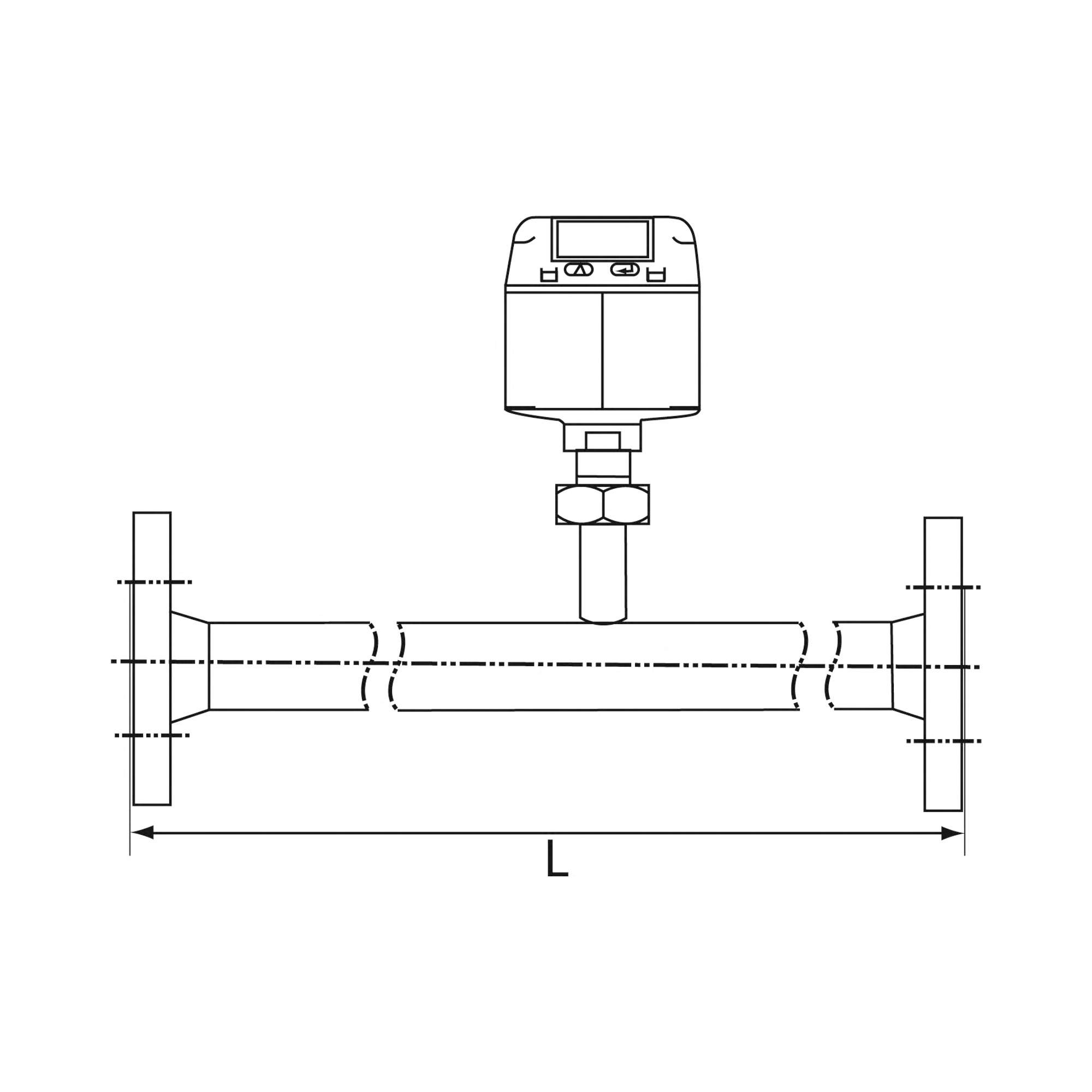 Flowmeter, DN 50, FL 50, 2.0 - 1195 m³/h - Riegler 135882