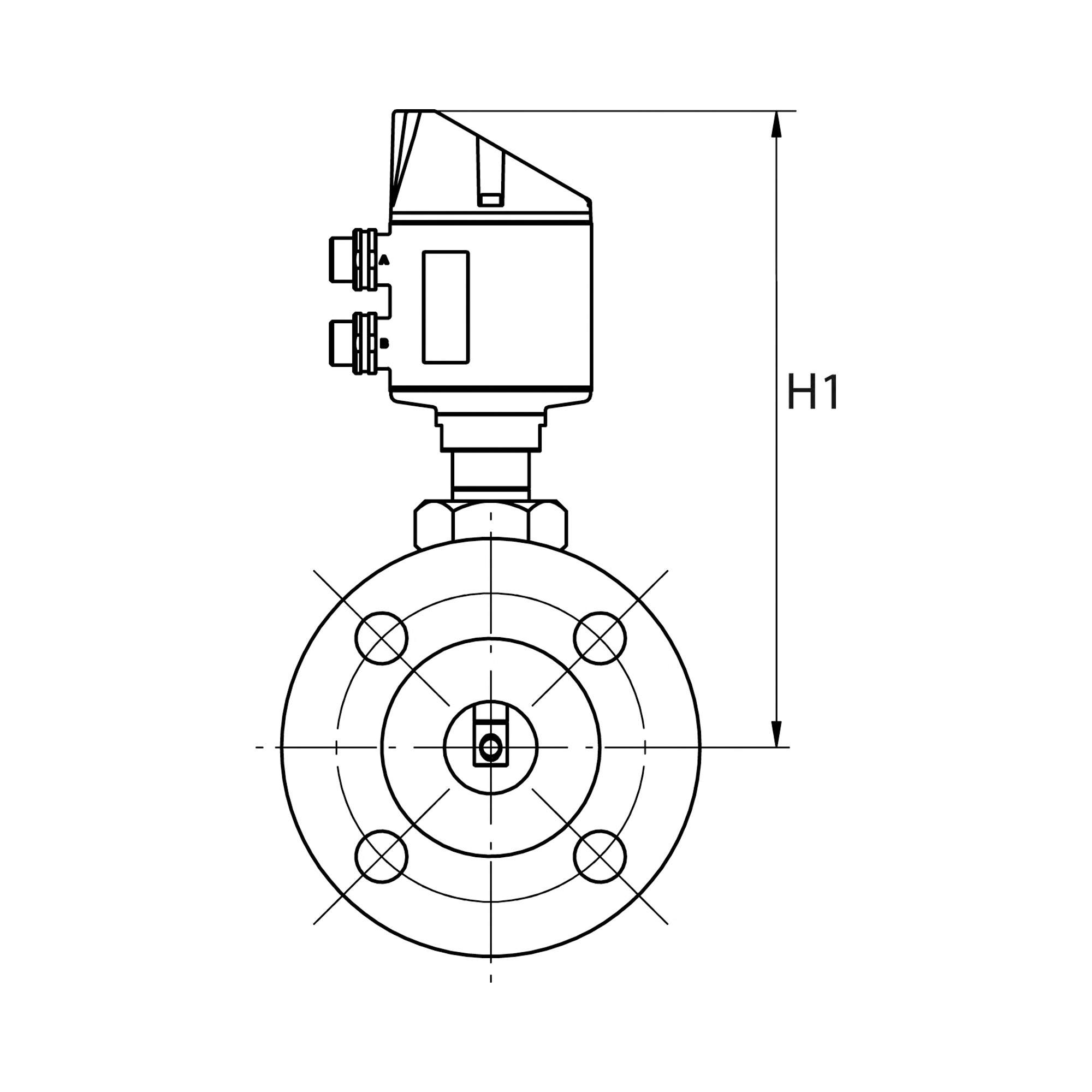 Flowmeter, DN 50, FL 50, 2.0 - 1195 m³/h - Riegler 135882