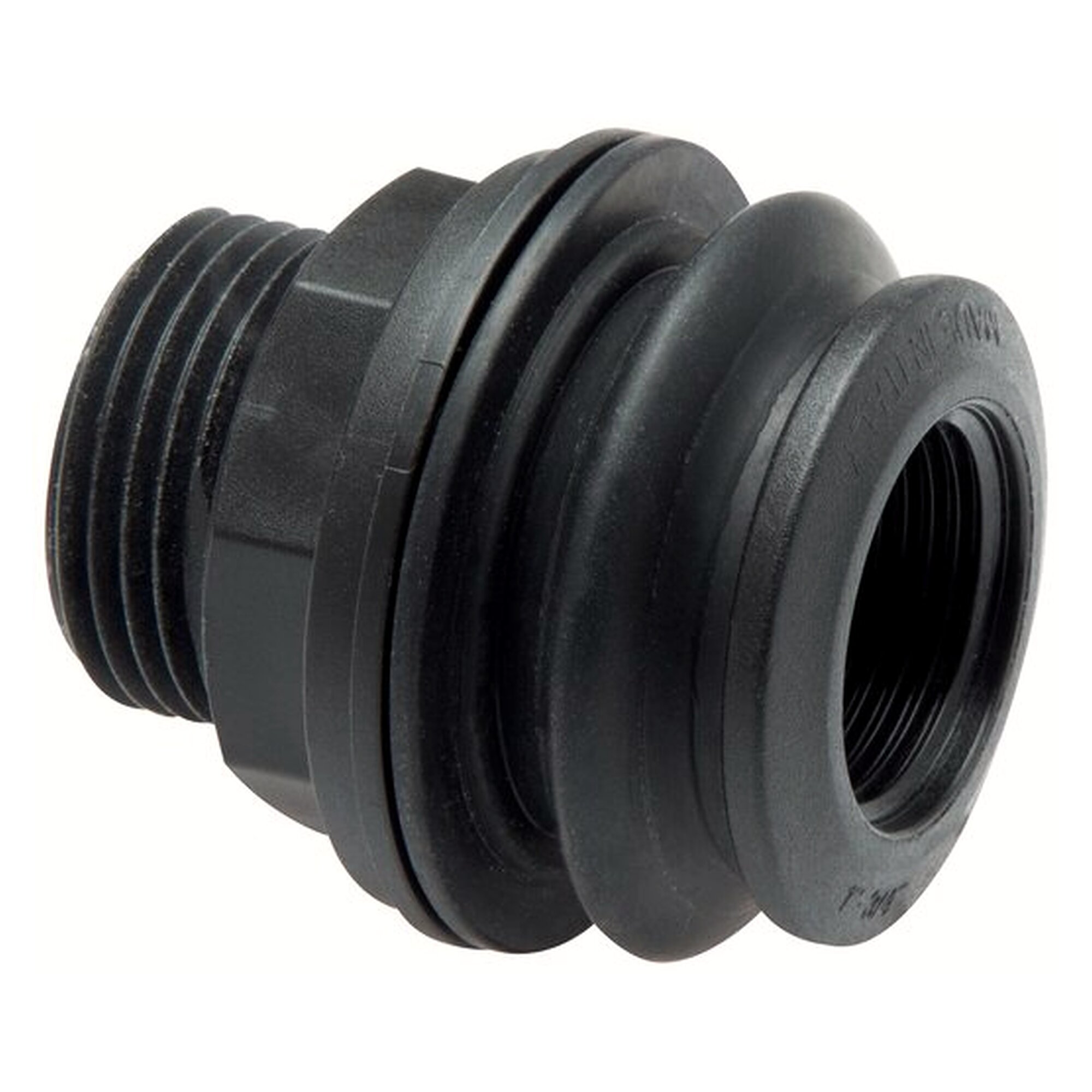 Behälterdurchführung mit Schottgewinde, Schottgewinde G 1", Innengewinde G 3/4"