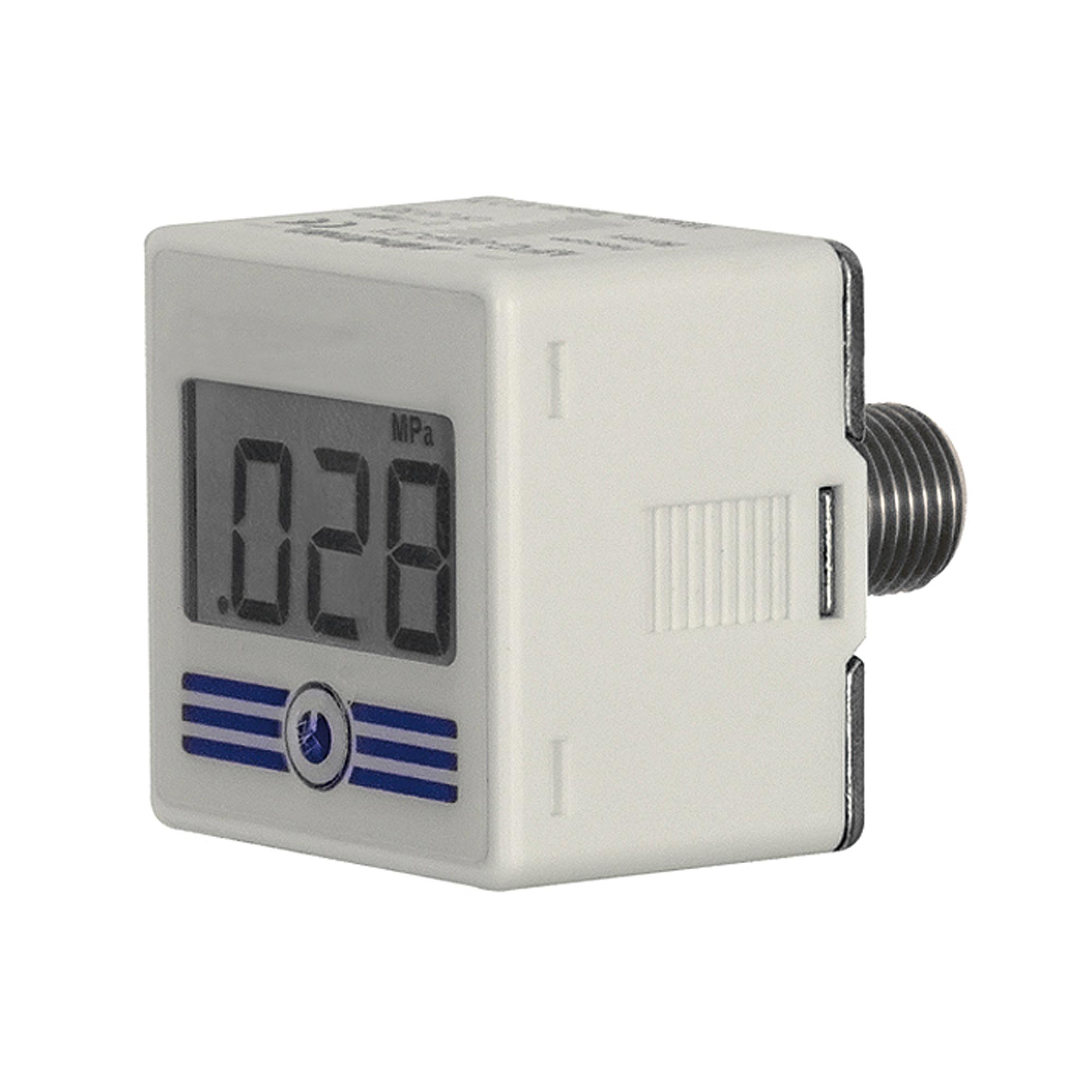 Digital pressure gauge, Measurement range 0 - 10 bar, R 1/4 ET - Riegler 133382