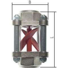 DMA 114 MSV Flügelrad-Durchflussanzeige G 1-1/4", 9-55 l/min