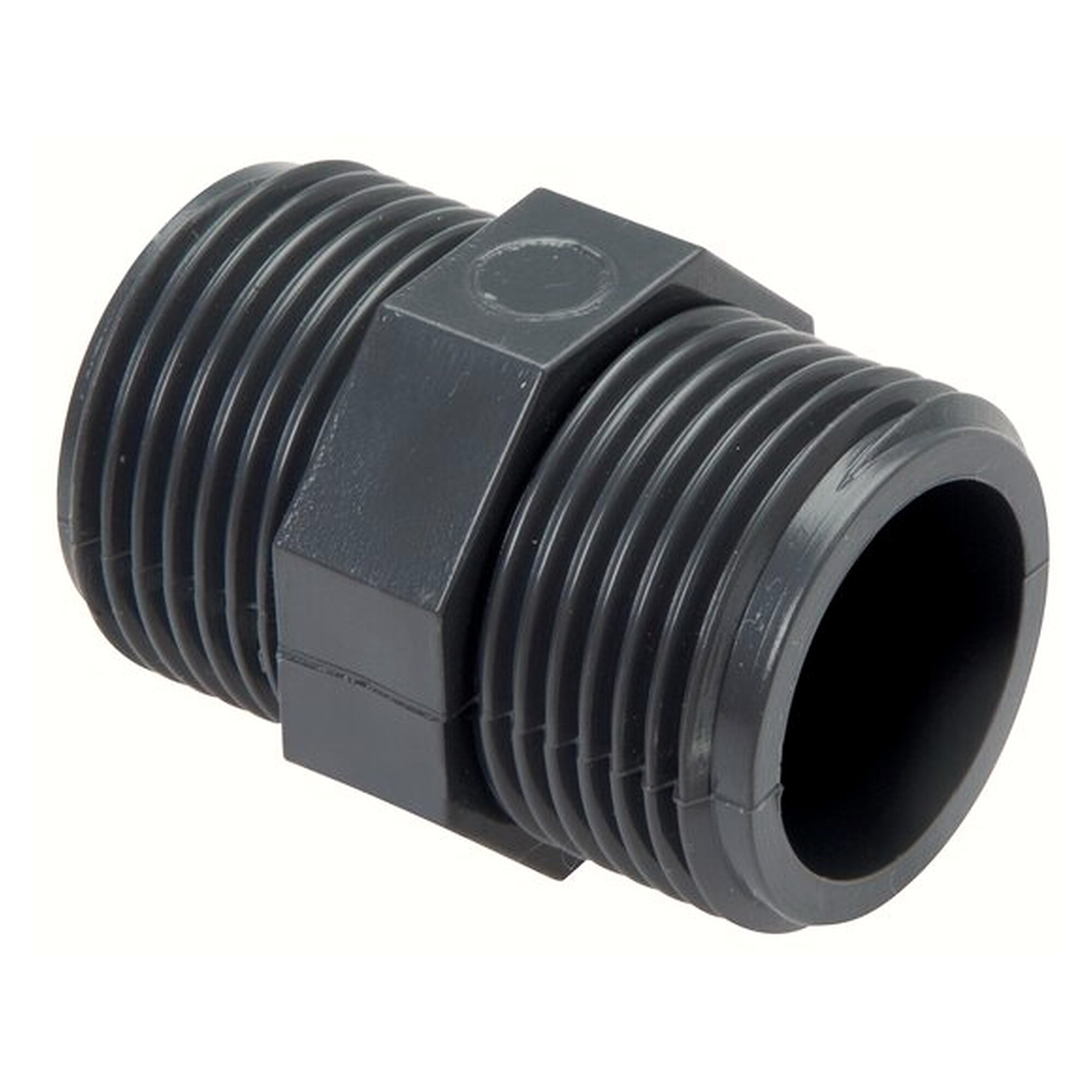 Doppelnippel, Gewinde G 4", PVC-U, für Rohrverbindungen, Verbindungsstück