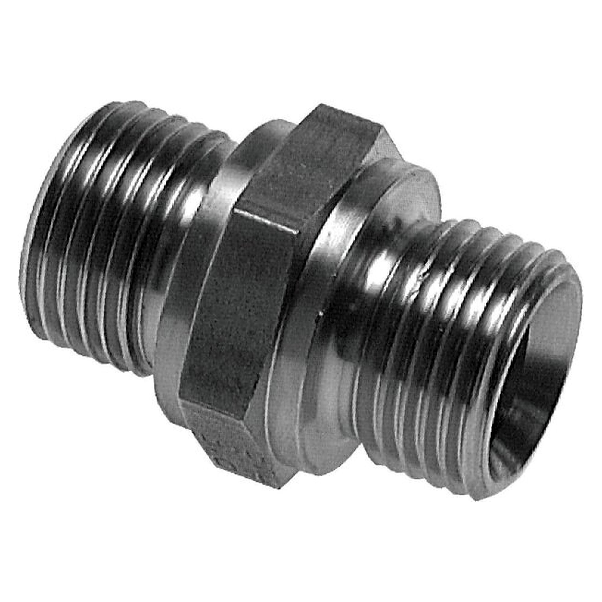 Hydraulic double nipple, thread G 1-1/2", PN 315 bar, stainless steel 1.4571