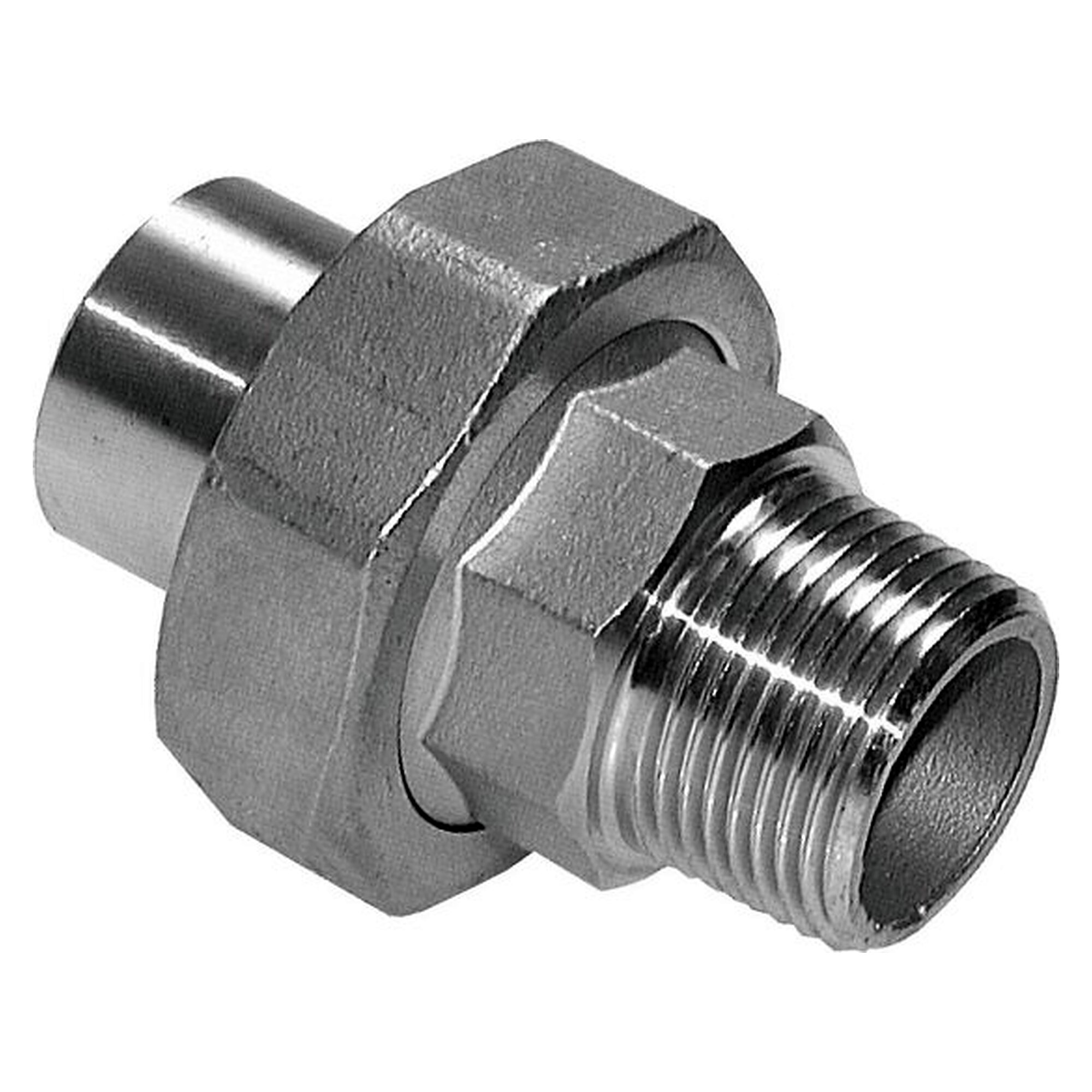 Anschweißverschraubung, Gewinde R 1-1/2", Anschweißende 48,3 mm, Edelstahl 1.4408