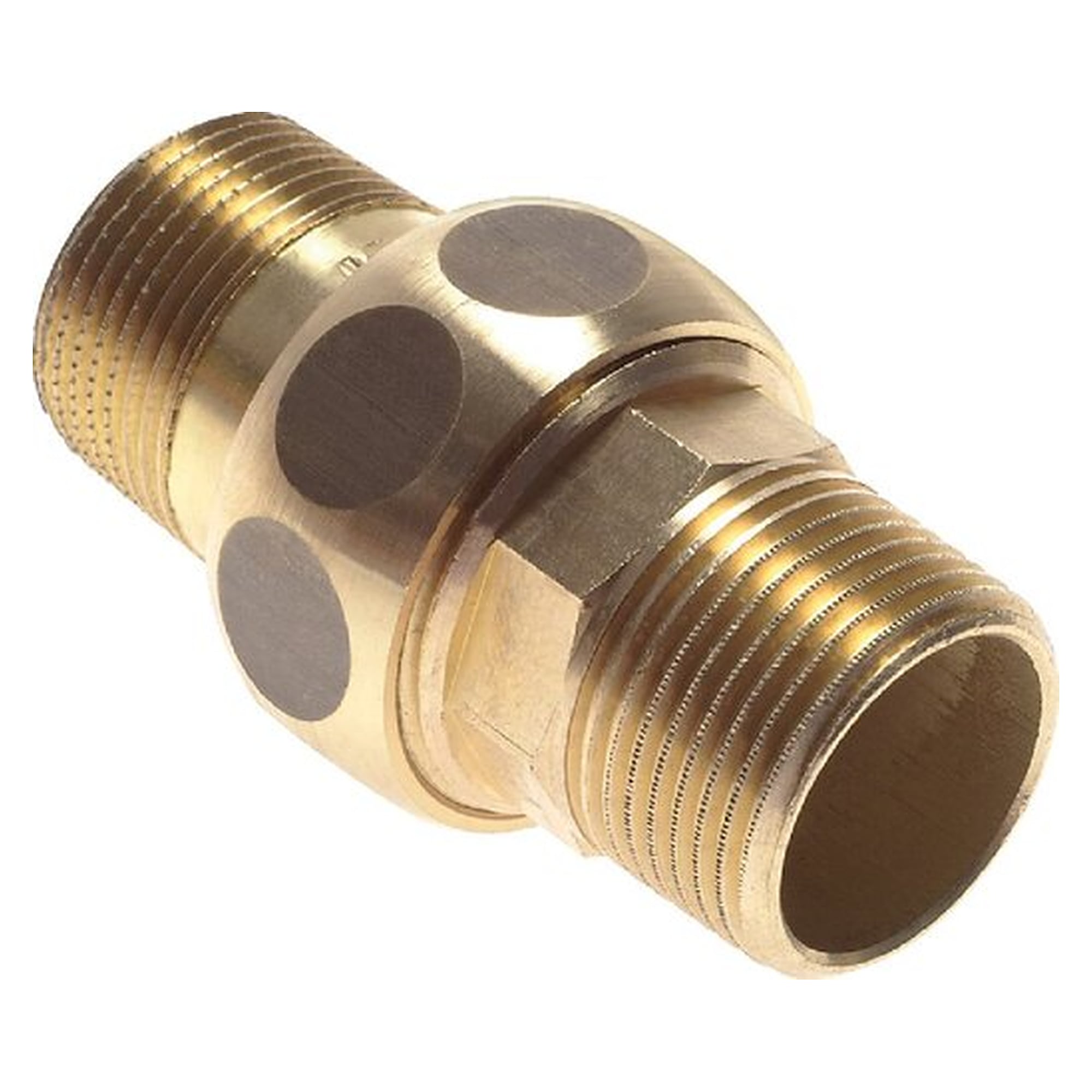 Double nipple, flat sealing, separable, thread R 3/4", PN 16 bar, brass, -200 to +200 °C