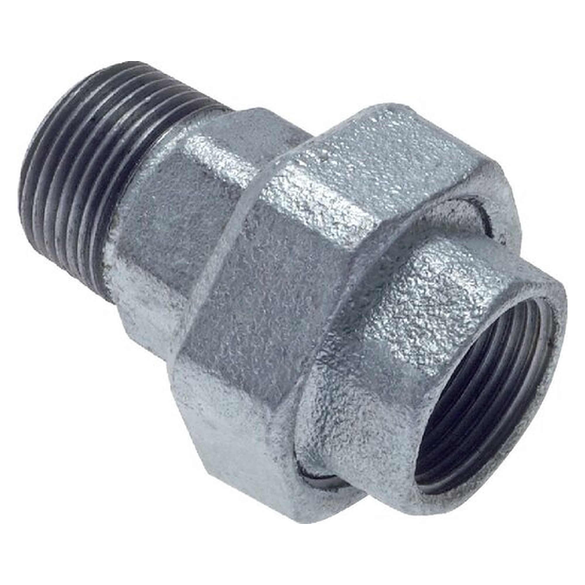 Pipe union, flat sealing, female and male thread, thread R 3/8" to female thread Rp 3/8", PN 25 bar