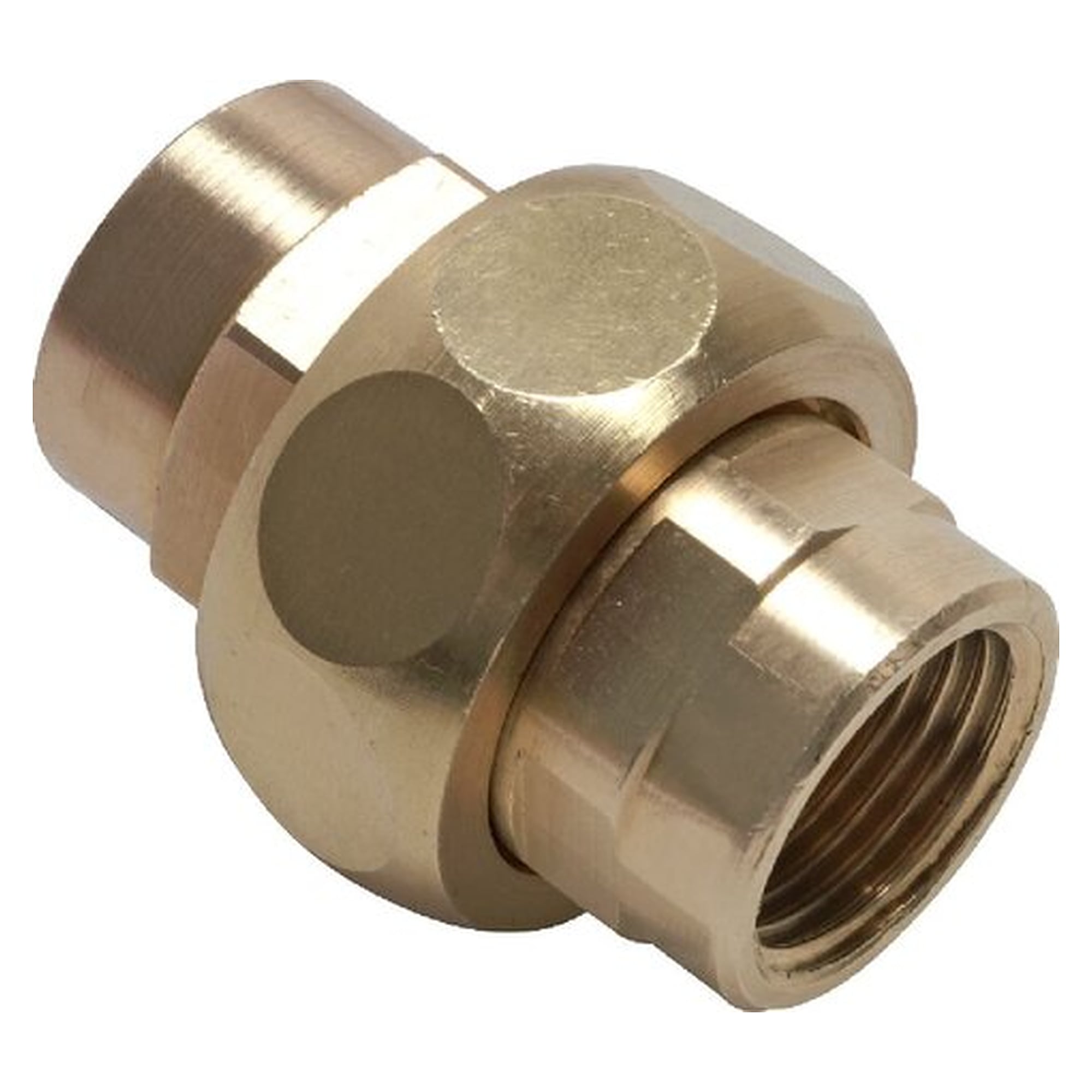 Pipe union, flat sealing, thread Rp 3/4", PN 16 bar, brass, -200 to +200 °C