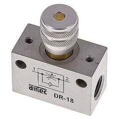 Airtec DR-18. Block-one-way flow control, G 1/8", precision version